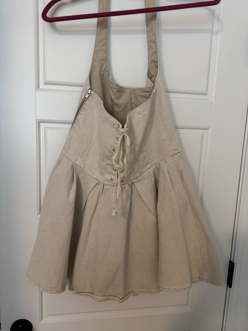 Oh Polly Denim Micro Mini Corset Dress NWT - Picture 4 of 4